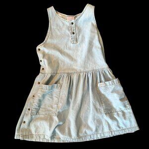 Vintage Baby Guess By Georges Marciano Light Wash Denim Dress Pink Tag USA 6